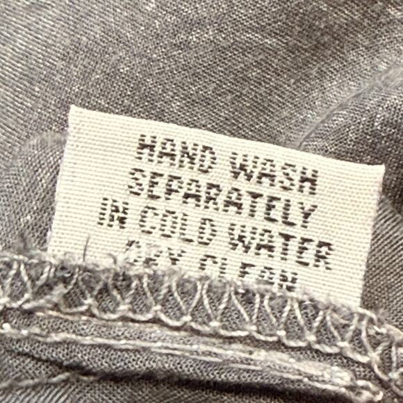 Scully Shirt Womens Medium Gray Western Aztec Embroidered Pearl Snap Long Sleeve - Picture 9 of 9